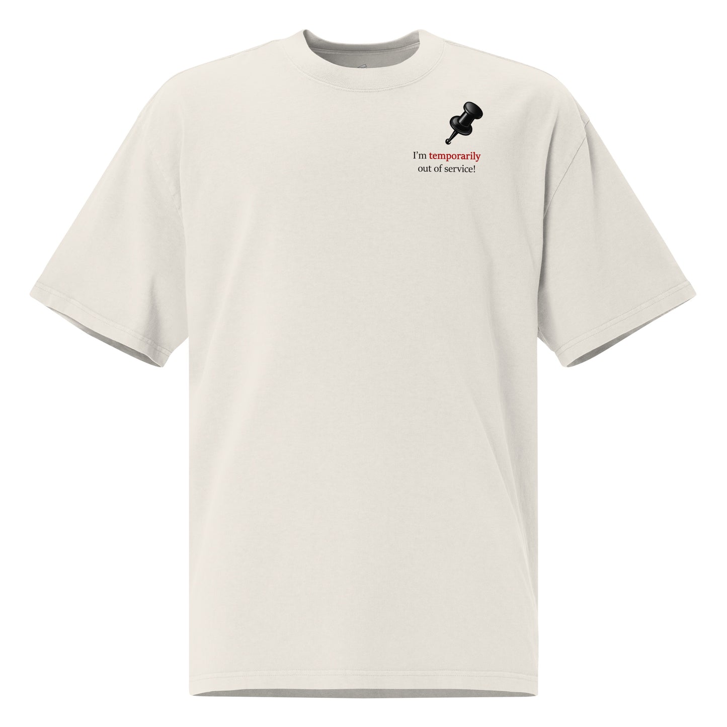 Premium heavyweight cotton oversized tee with motivational message.