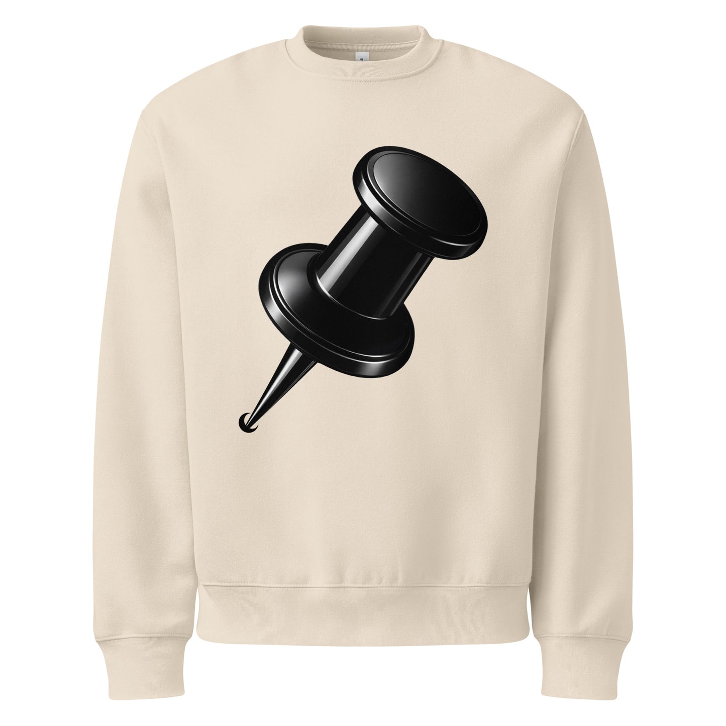 Colour dust oversized heavyweight sweatshirt with black push pin graphic front view