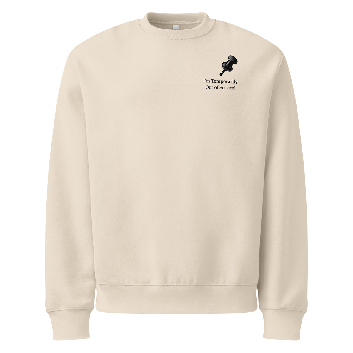 Oversized heavyweight dust slogan sweatshirt. 